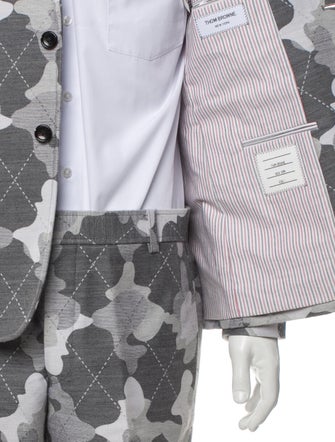 Thom Browne Wool Camouflage Print Two-Piece Blazer