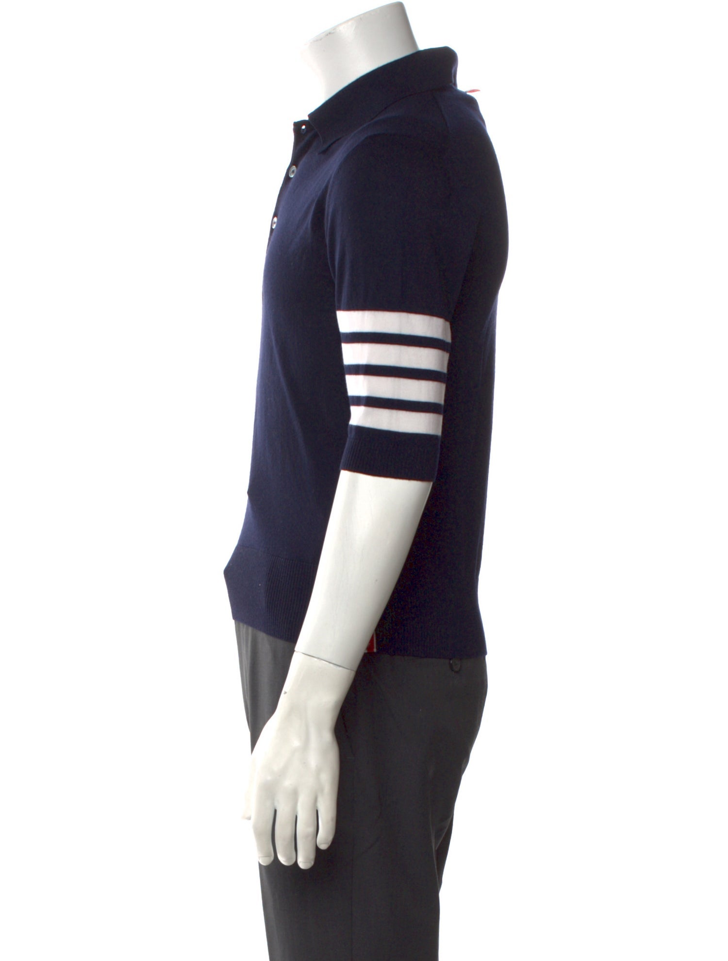 Thom Browne 4-Bar Wool Polo Shirt