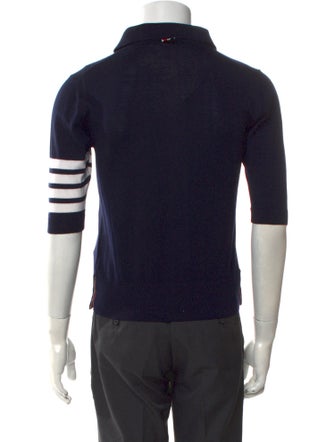 Thom Browne 4-Bar Wool Polo Shirt