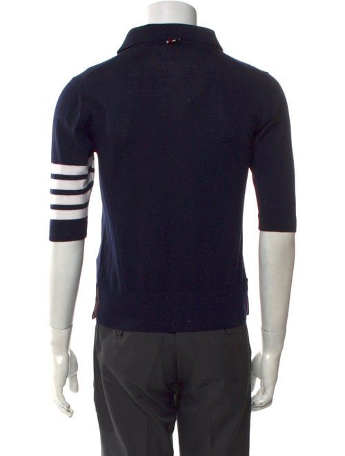 Thom Browne 4-Bar Wool Polo Shirt