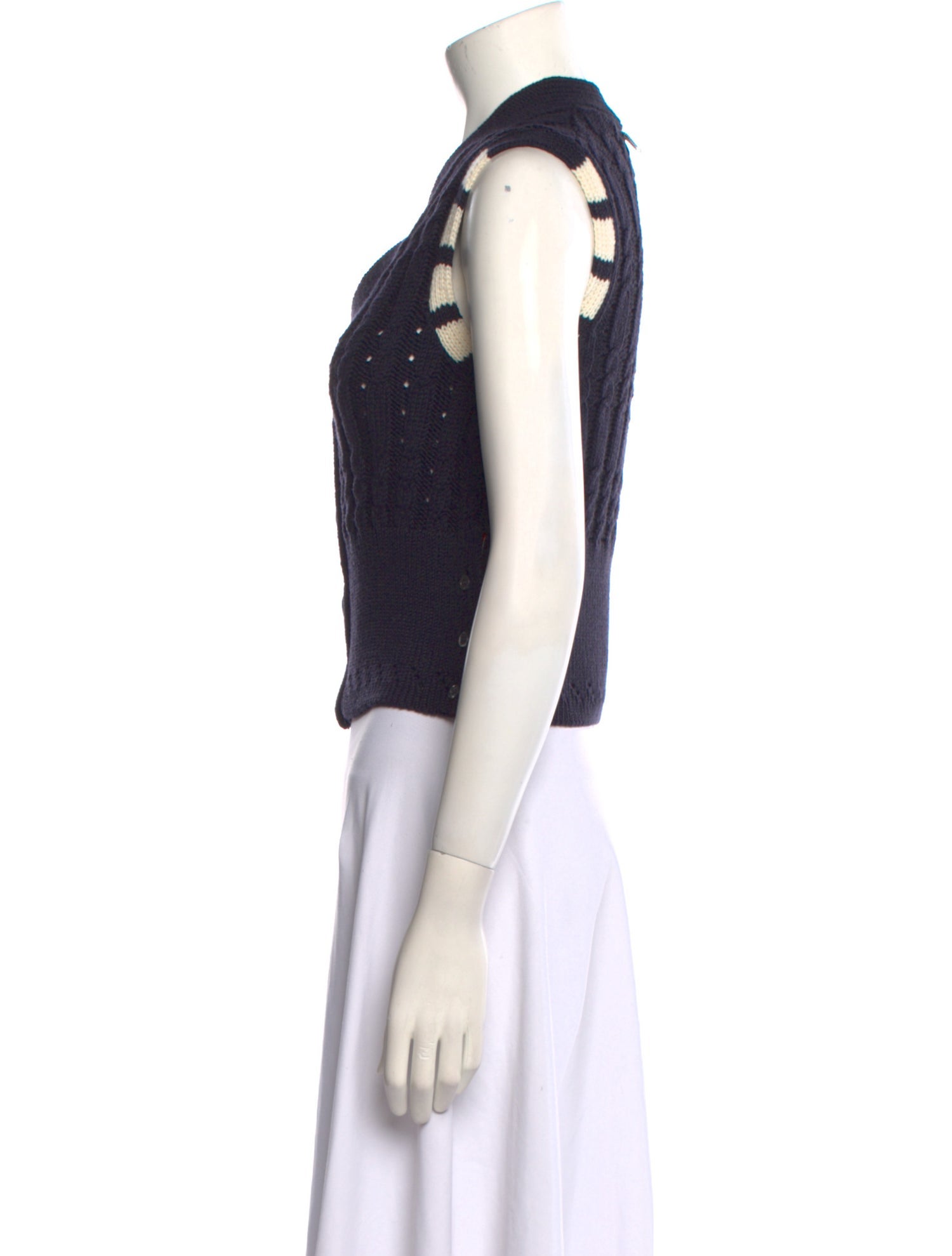 Thom Browne Merino Wool V-Neck Sweater