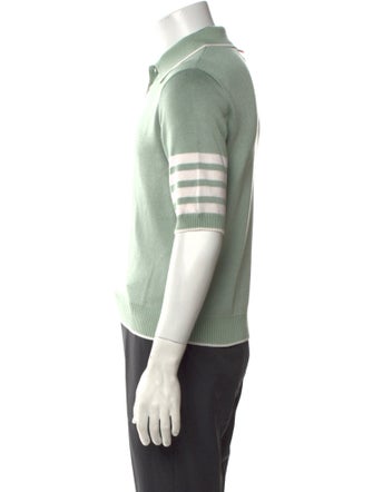 Thom Browne 4-Bar Silk Polo Shirt