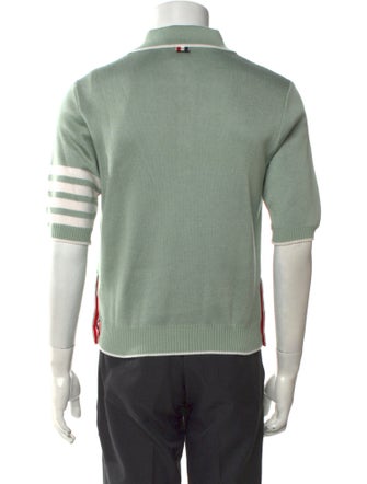 Thom Browne 4-Bar Silk Polo Shirt