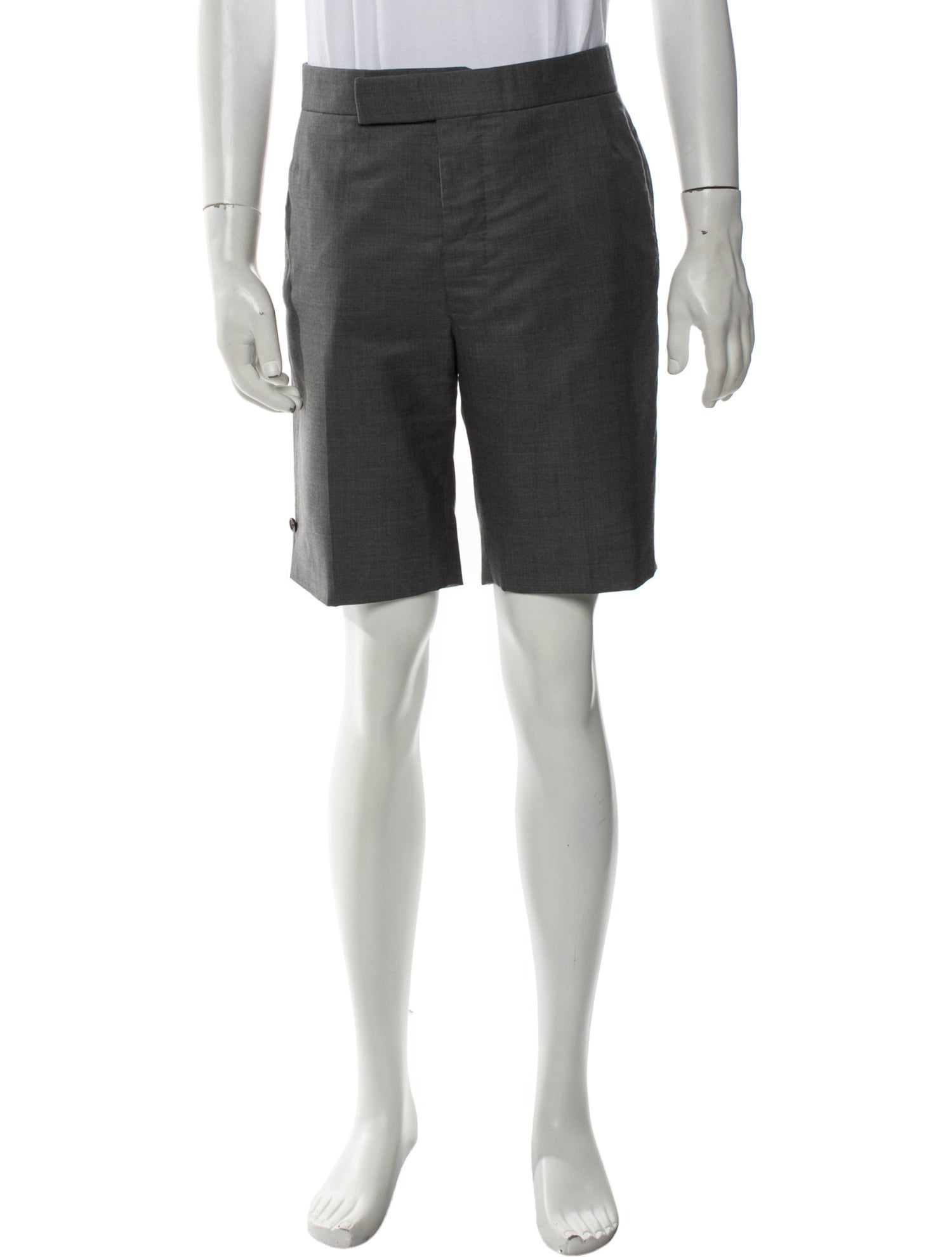 Thom Browne Wool Flat Front Shorts