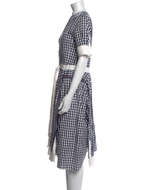 Thom Browne Plaid Print Knee-Length Dress