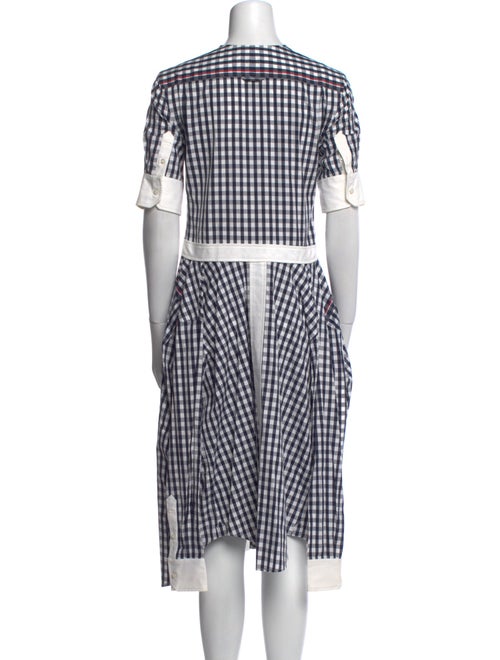 Thom Browne Plaid Print Knee-Length Dress