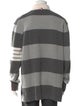 Thom Browne 4-Bar Stripe Virgin Wool Polo Sweater