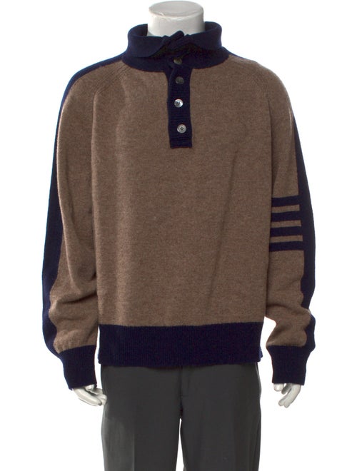 Thom Browne 4-Bar Wool Polo Sweater