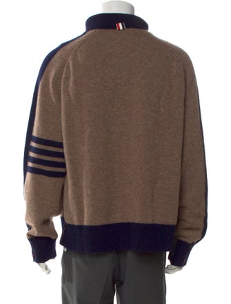 Thom Browne 4-Bar Wool Polo Sweater