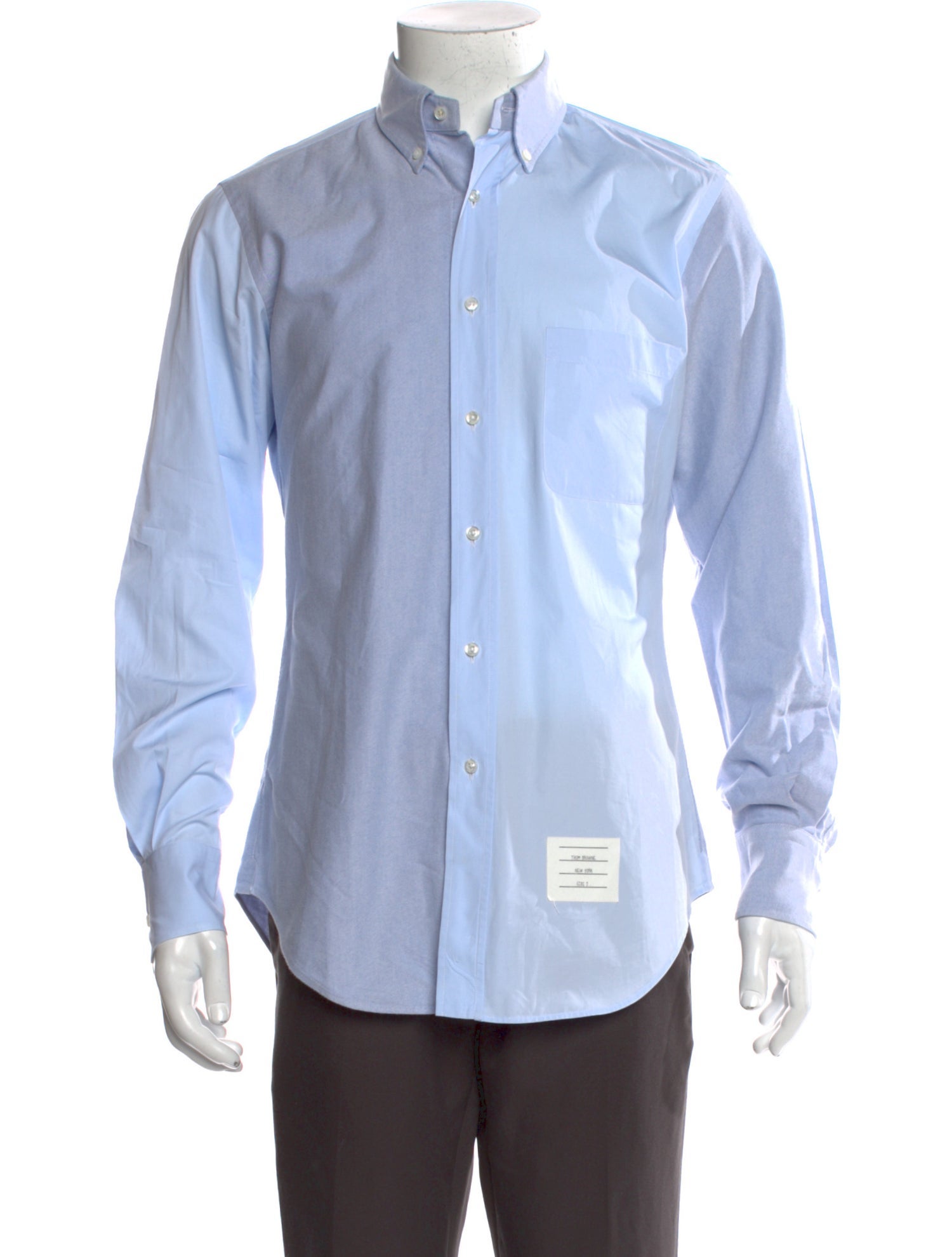 Thom Browne Striped Long Sleeve Dress Shirt