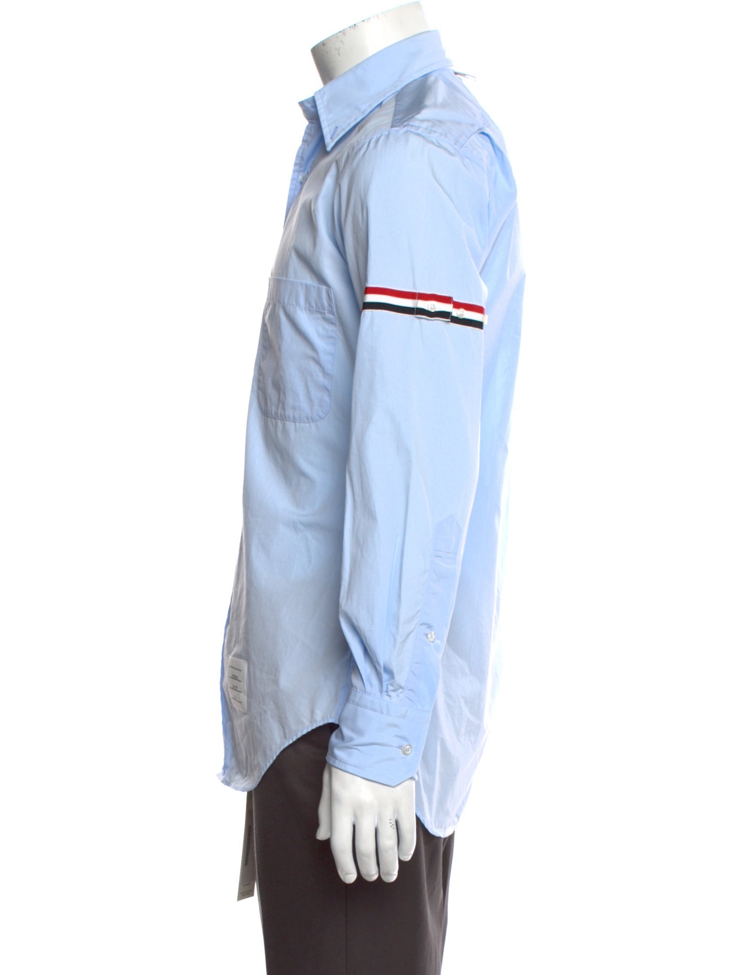 Thom Browne Colorblock Pattern Long Sleeve Dress Shirt