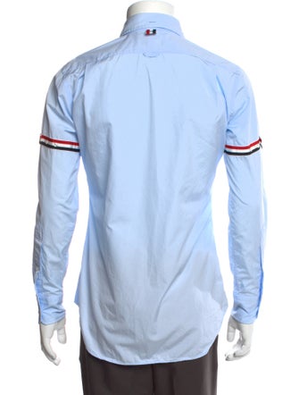 Thom Browne Colorblock Pattern Long Sleeve Dress Shirt