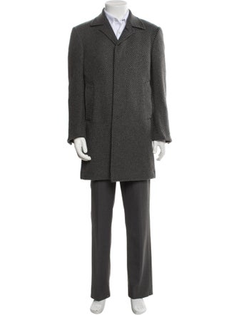 Thom Browne Cashmere Tweed Pattern Overcoat