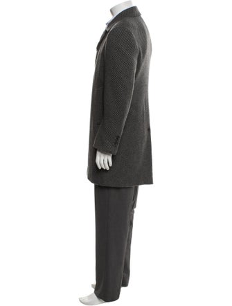 Thom Browne Cashmere Tweed Pattern Overcoat