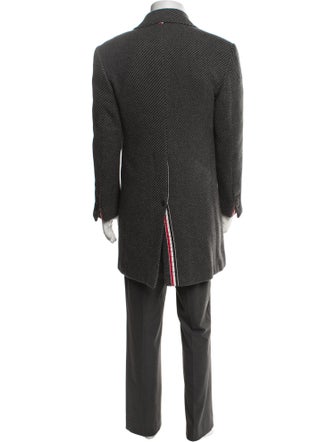 Thom Browne Cashmere Tweed Pattern Overcoat
