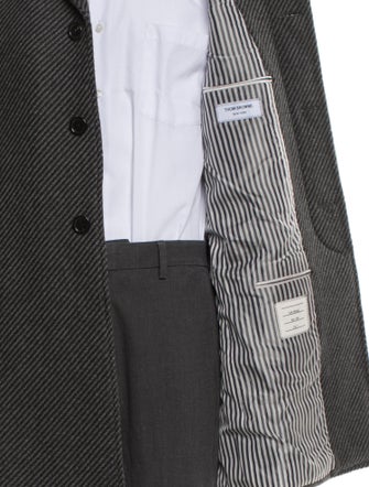 Thom Browne Cashmere Tweed Pattern Overcoat