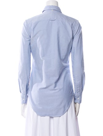 Thom Browne Oxford Long Sleeve Button-Up Top
