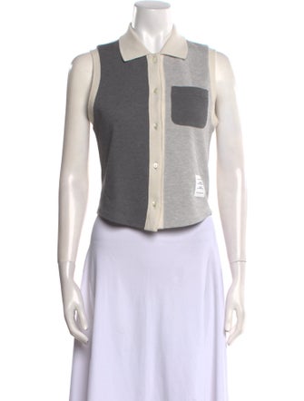 Thom Browne Fun Mix Sleeveless Crop Top