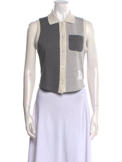 Thom Browne Fun Mix Sleeveless Crop Top