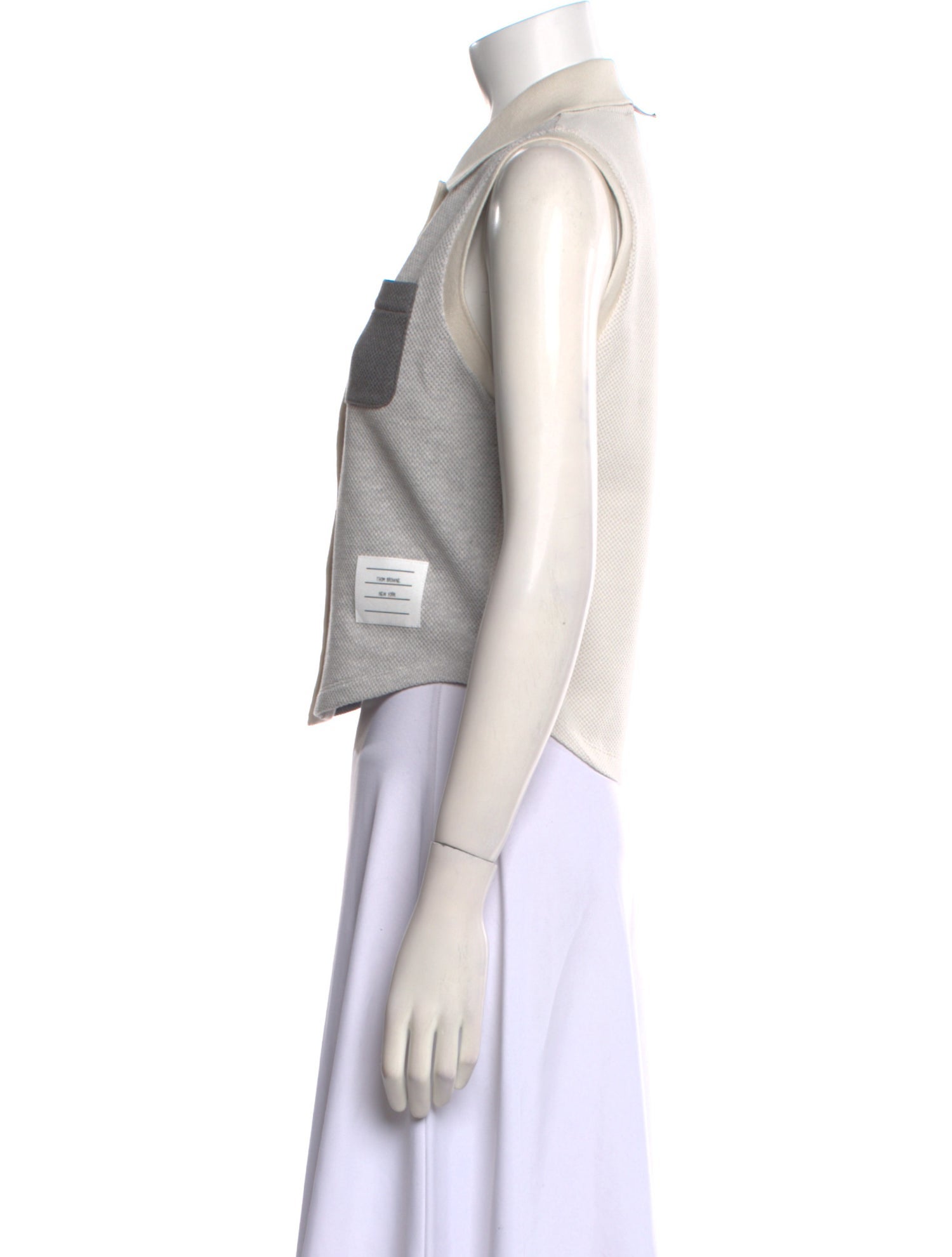 Thom Browne Fun Mix Sleeveless Crop Top