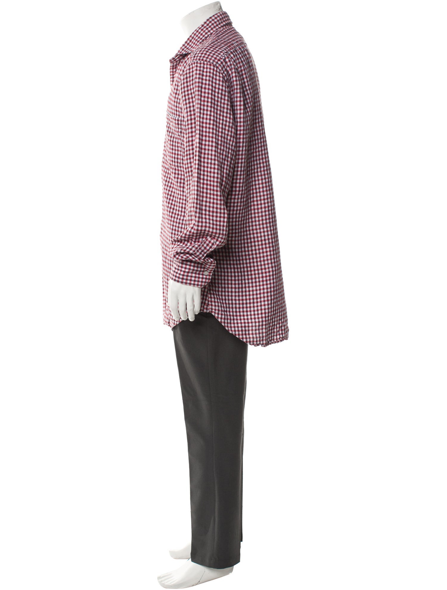 Thom Browne Plaid Print Long Sleeve Shirt