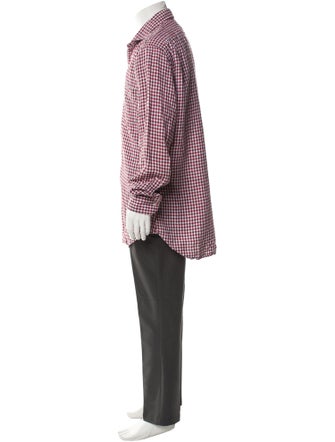 Thom Browne Plaid Print Long Sleeve Shirt