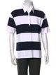 Thom Browne Striped V-Neck Polo Shirt