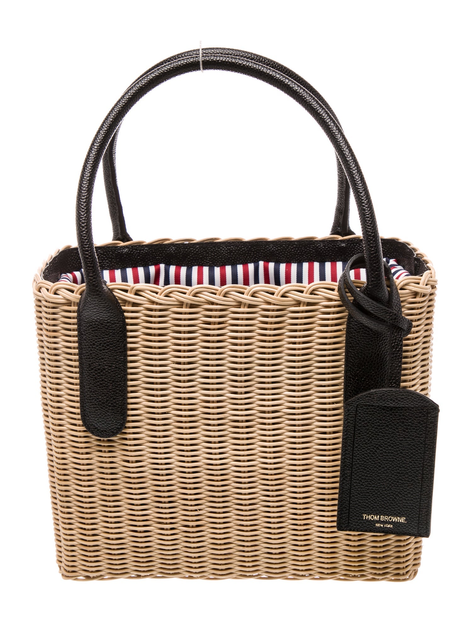 Thom Browne Wicker Top Handle Bag