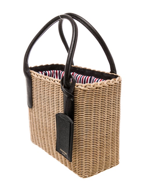 Thom Browne Wicker Top Handle Bag