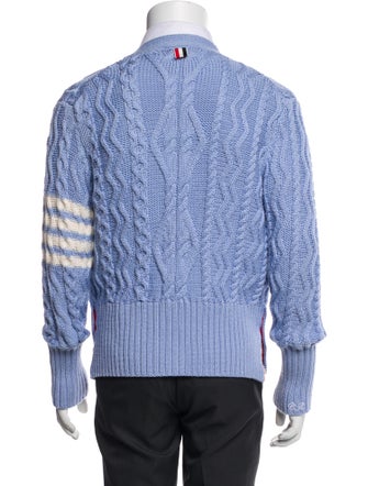 Thom Browne 4 Bar Stripe Merino Wool Cardigan