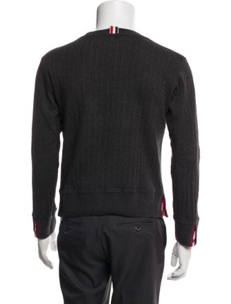 Thom Browne Crew Neck Long Sleeve Pullover