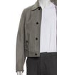 Thom Browne 4-Bar Leather Utility Jacket