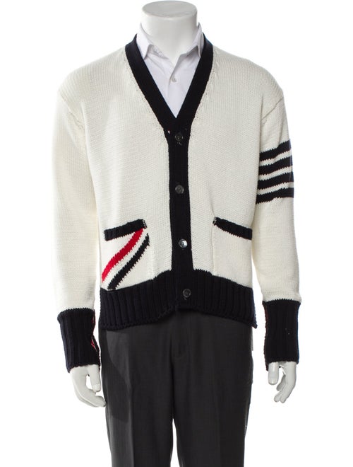 Thom Browne 4-Bar Striped Cardigan