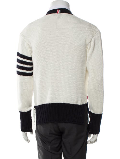 Thom Browne 4-Bar Striped Cardigan
