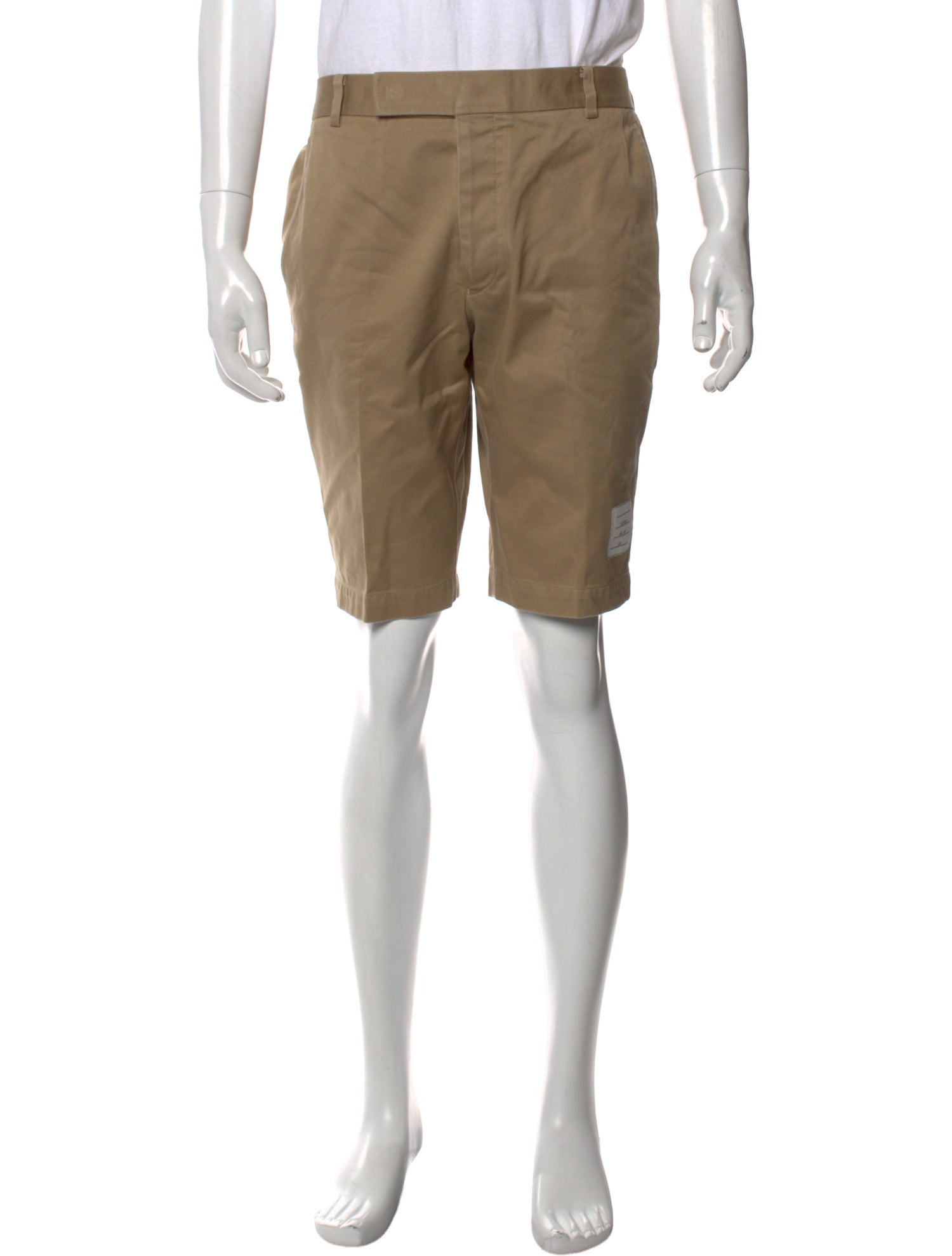 Thom Browne Khaki Flat Front Shorts
