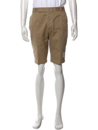 Thom Browne Khaki Flat Front Shorts
