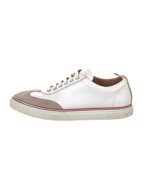 Thom Browne Leather Colorblock Pattern Sneakers