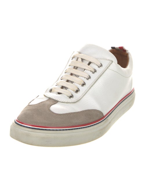 Thom Browne Leather Colorblock Pattern Sneakers