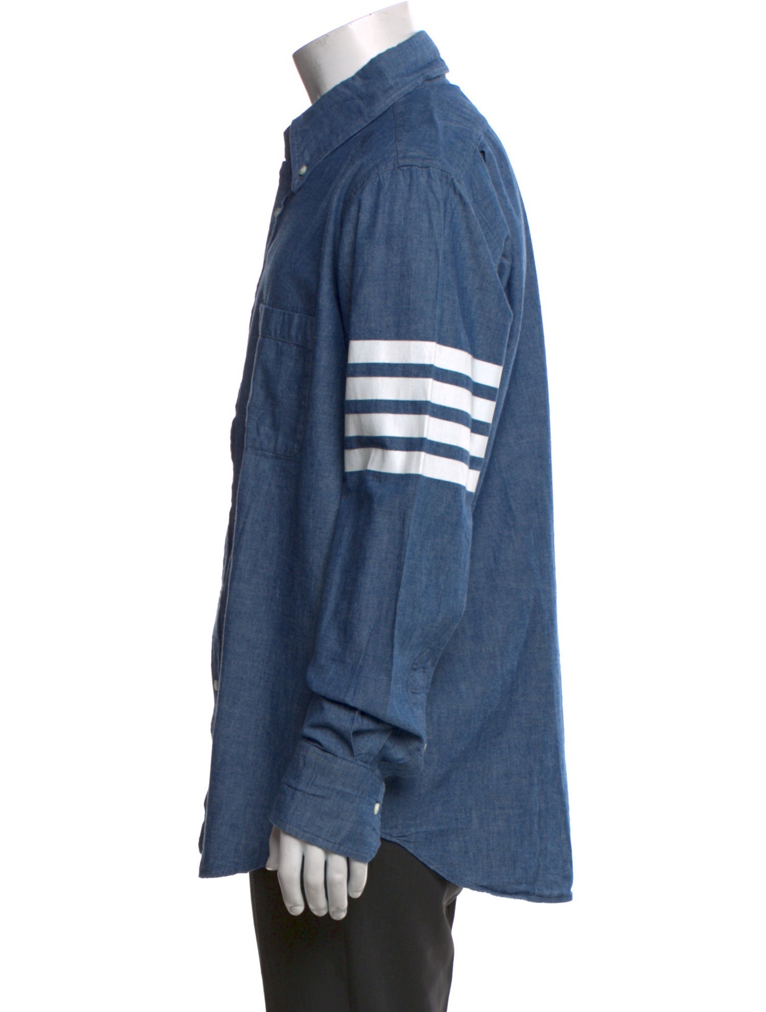 Thom Browne Long Sleeve Denim Shirt