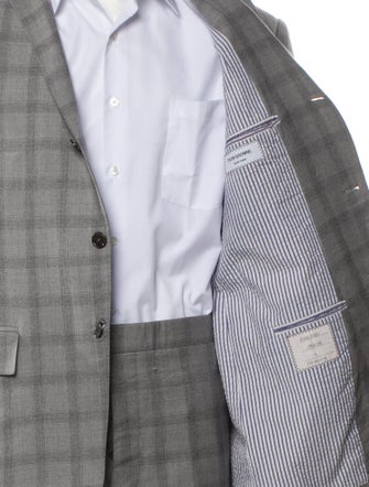 Thom Browne Check Plaid Plaid Print Two-Piece Suit