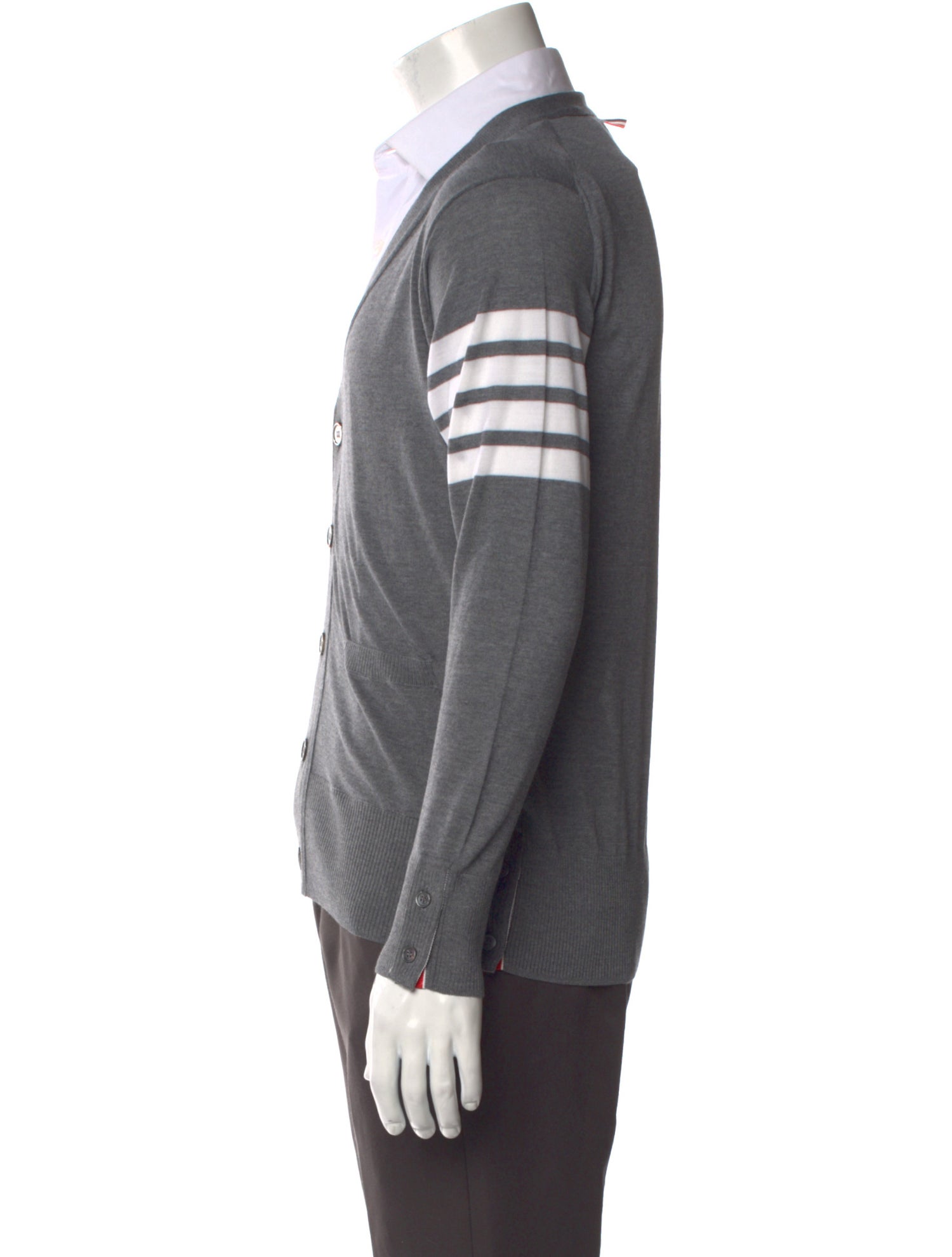 Thom Browne 4-Bar V-Neck Cardigan