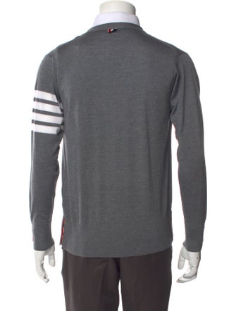 Thom Browne 4-Bar V-Neck Cardigan