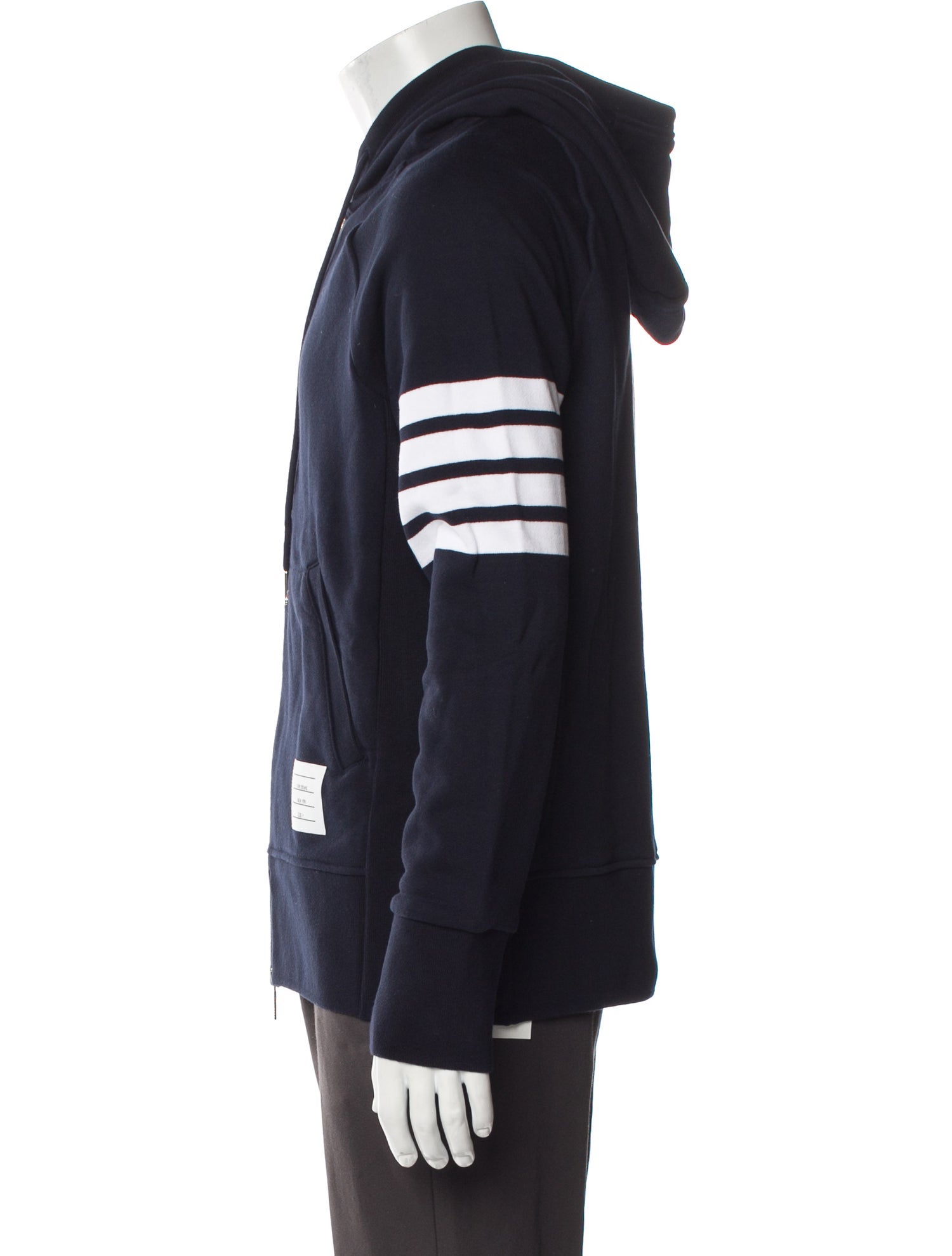 Thom Browne Striped V-Neck Hoodie w/ Tags