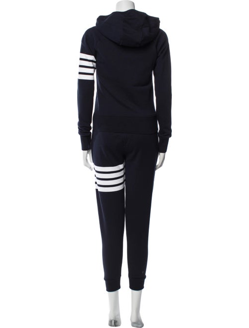 Thom Browne 4-Bar Two-Piece Hoodie and Sweatpant Striped Lounge Set