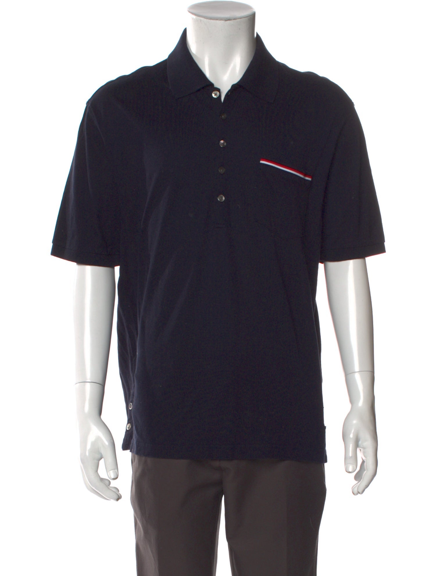 Thom Browne Crew Neck Short Sleeve Polo Shirt