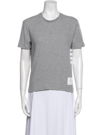 Thom Browne 4 Bar Stripe Crew Neck T-Shirt