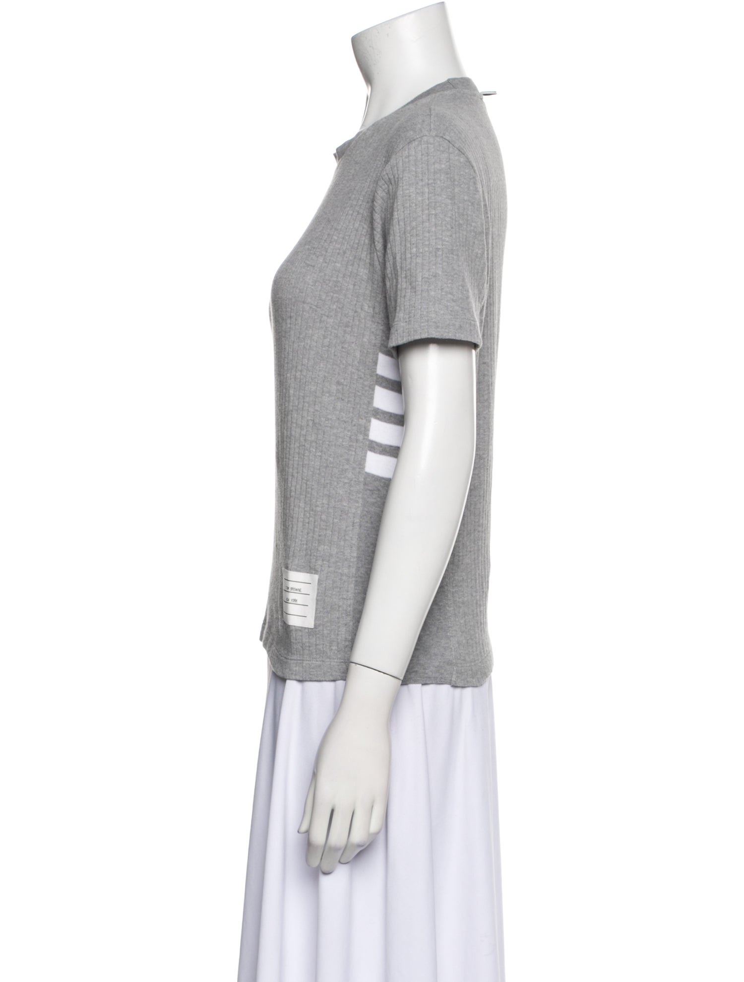 Thom Browne 4 Bar Stripe Crew Neck T-Shirt