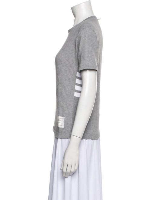 Thom Browne 4 Bar Stripe Crew Neck T-Shirt