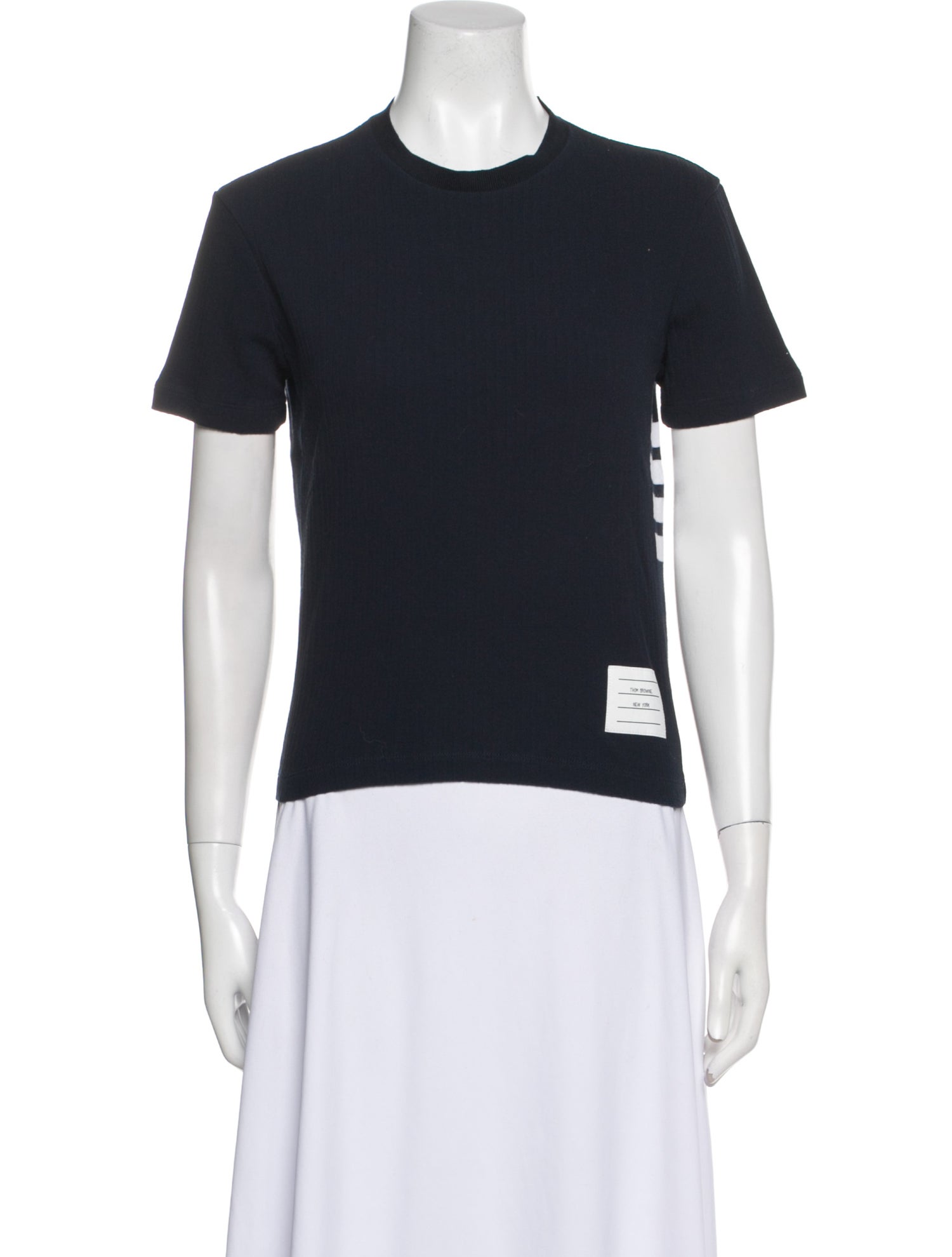 Thom Browne 4 Bar Stripe Crew Neck T-Shirt