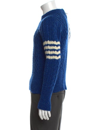 Thom Browne Cable Knit 4-Bar Wool Pullover